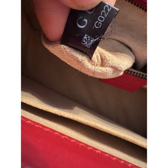 GUCCI Queen Margaret Hand Shoulder Bag Turnlock Leather White Red Blue Pink - Picture 16 of 16